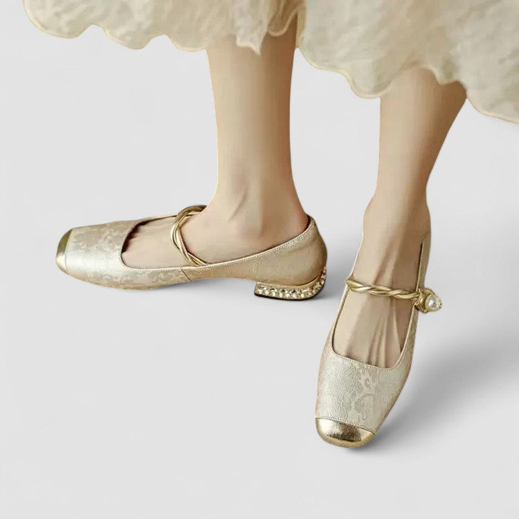 Céleste | Golden Bride & Heel Mary Jane