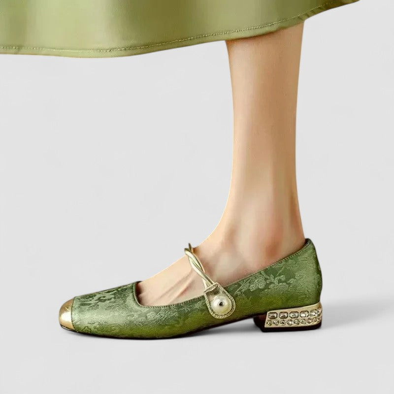 Céleste | Golden Bride & Heel Mary Jane