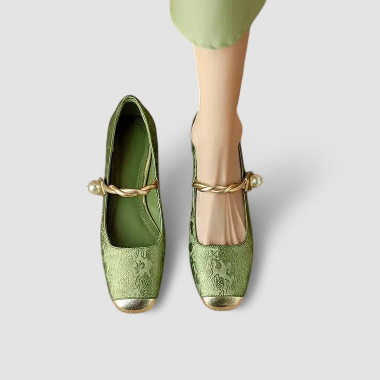 Céleste | Golden Bride & Heel Mary Jane
