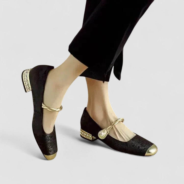 Céleste | Golden Bride & Heel Mary Jane