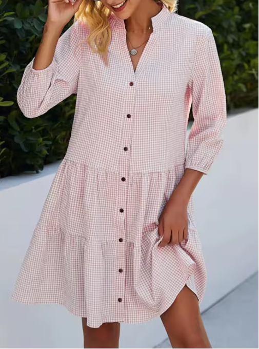 Zuri | Women's V-Neck Loose Shirt Dress