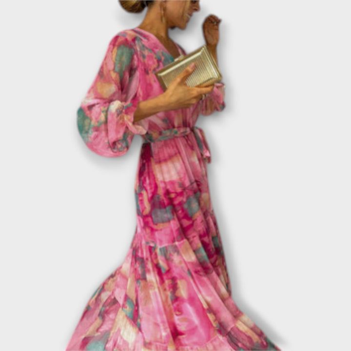 Evelyn - Aquarelle Dream Maxi Dress