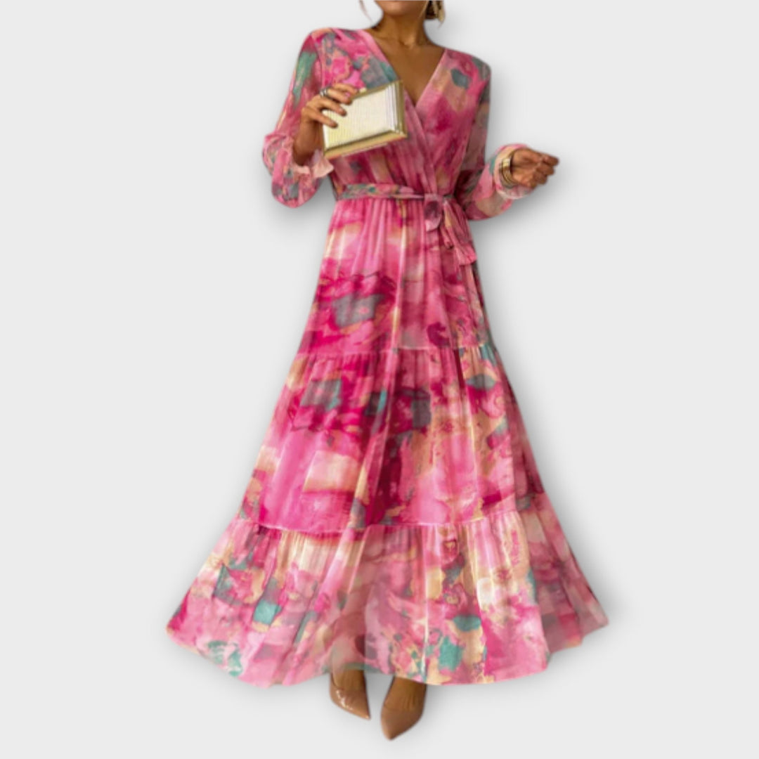 Evelyn - Aquarelle Dream Maxi Dress