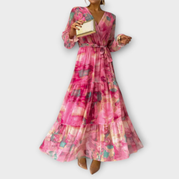 Evelyn - Aquarelle Dream Maxi Dress