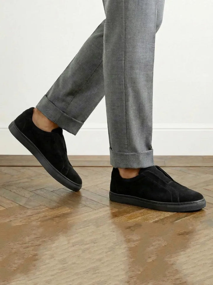 Men's Suede Effect Slip-On Loafers – Style & Comfort