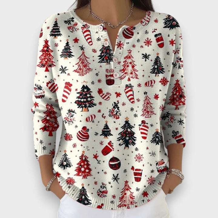 Light Mode - Christmas Sweater with Buttons