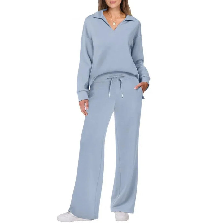 Women's Polyester Fiber Commuter Pant Set