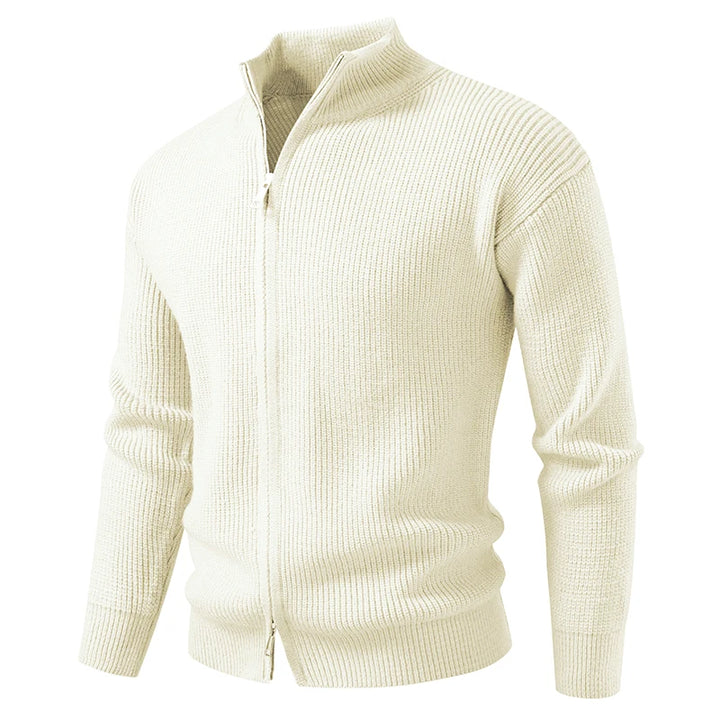 Men's Knitted Zip-Up Cardigan – Style and Comfort