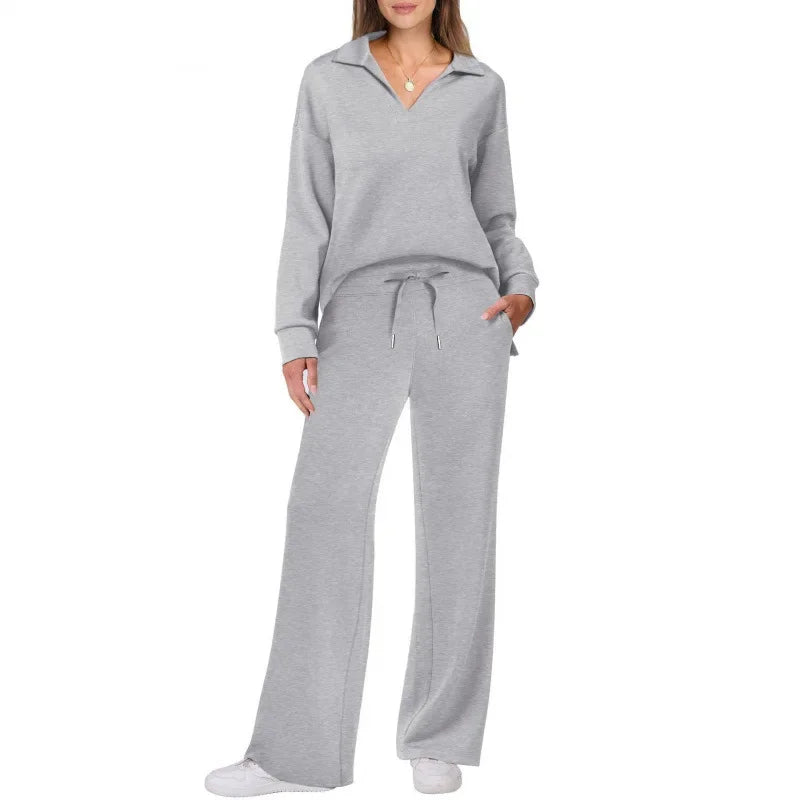 Women's Polyester Fiber Commuter Pant Set