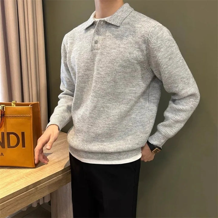 Men's Polo Neck Sweater