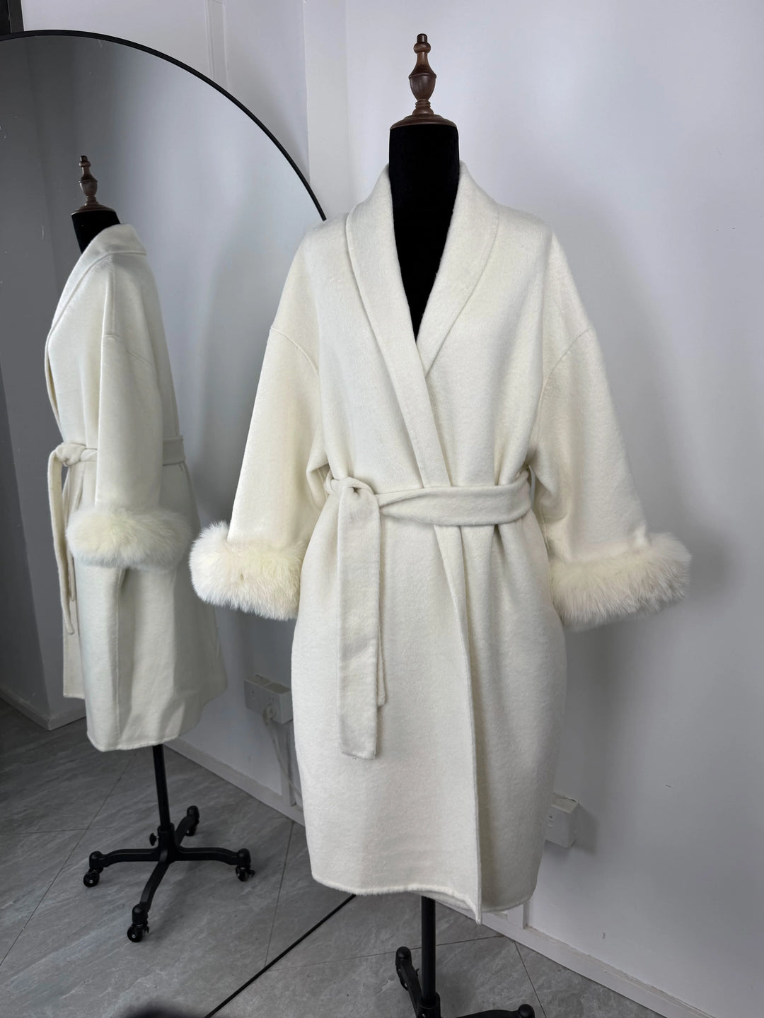 TARUXY fox fur wool coats women's coat