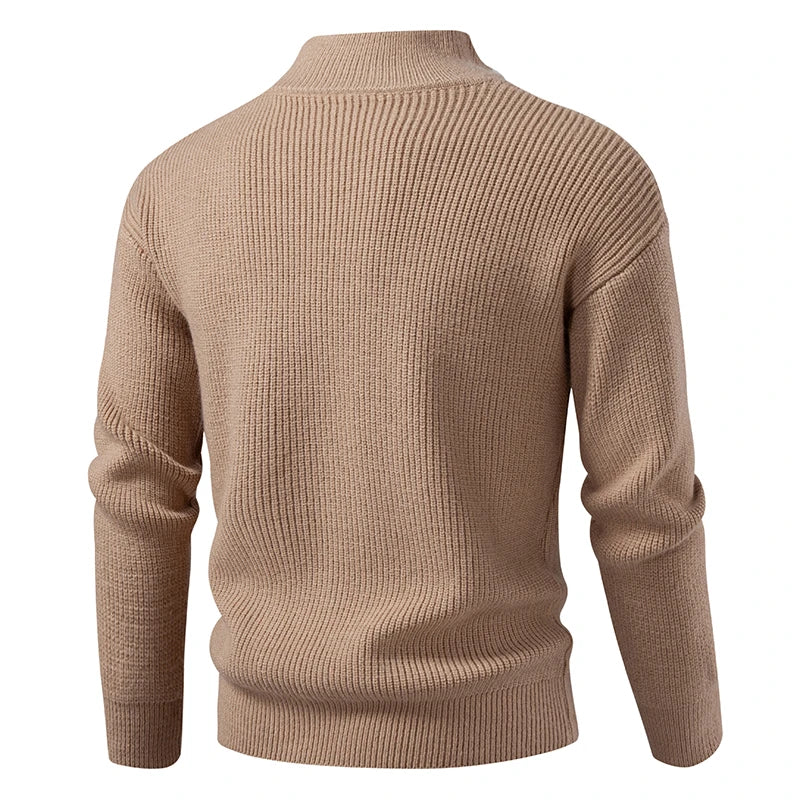 Men's Knitted Zip-Up Cardigan – Style and Comfort