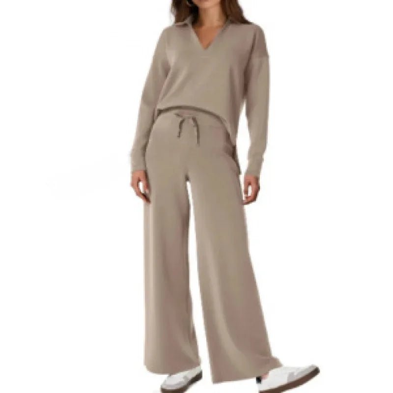 Women's Polyester Fiber Commuter Pant Set