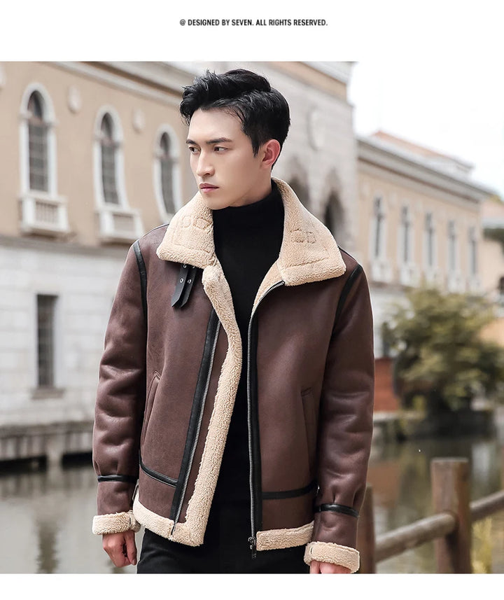 Men's Leather Jacket Iconic Lined Bomber