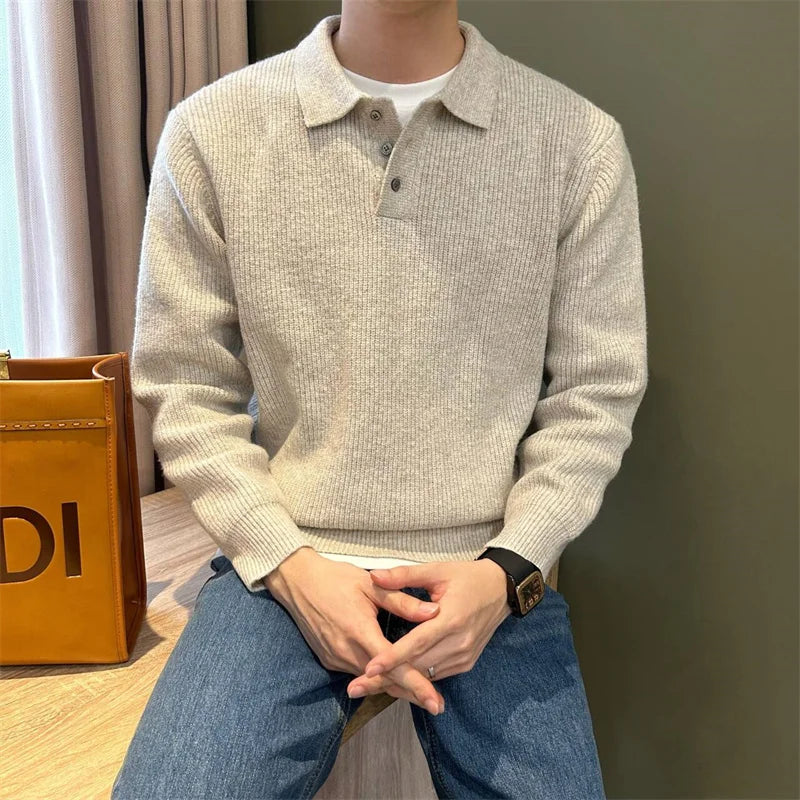 Men's Polo Neck Sweater