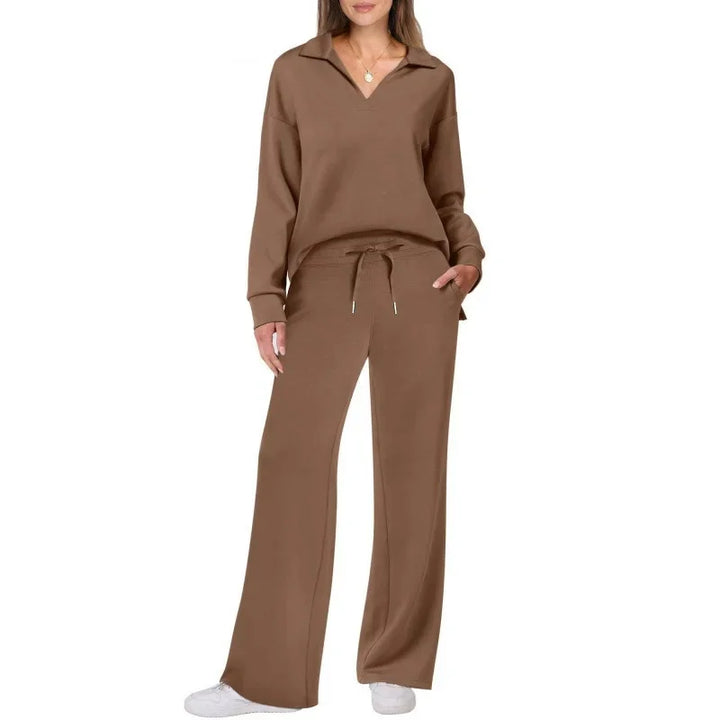 Women's Polyester Fiber Commuter Pant Set