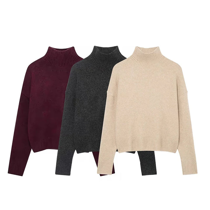 Women elegant soft knitted top women