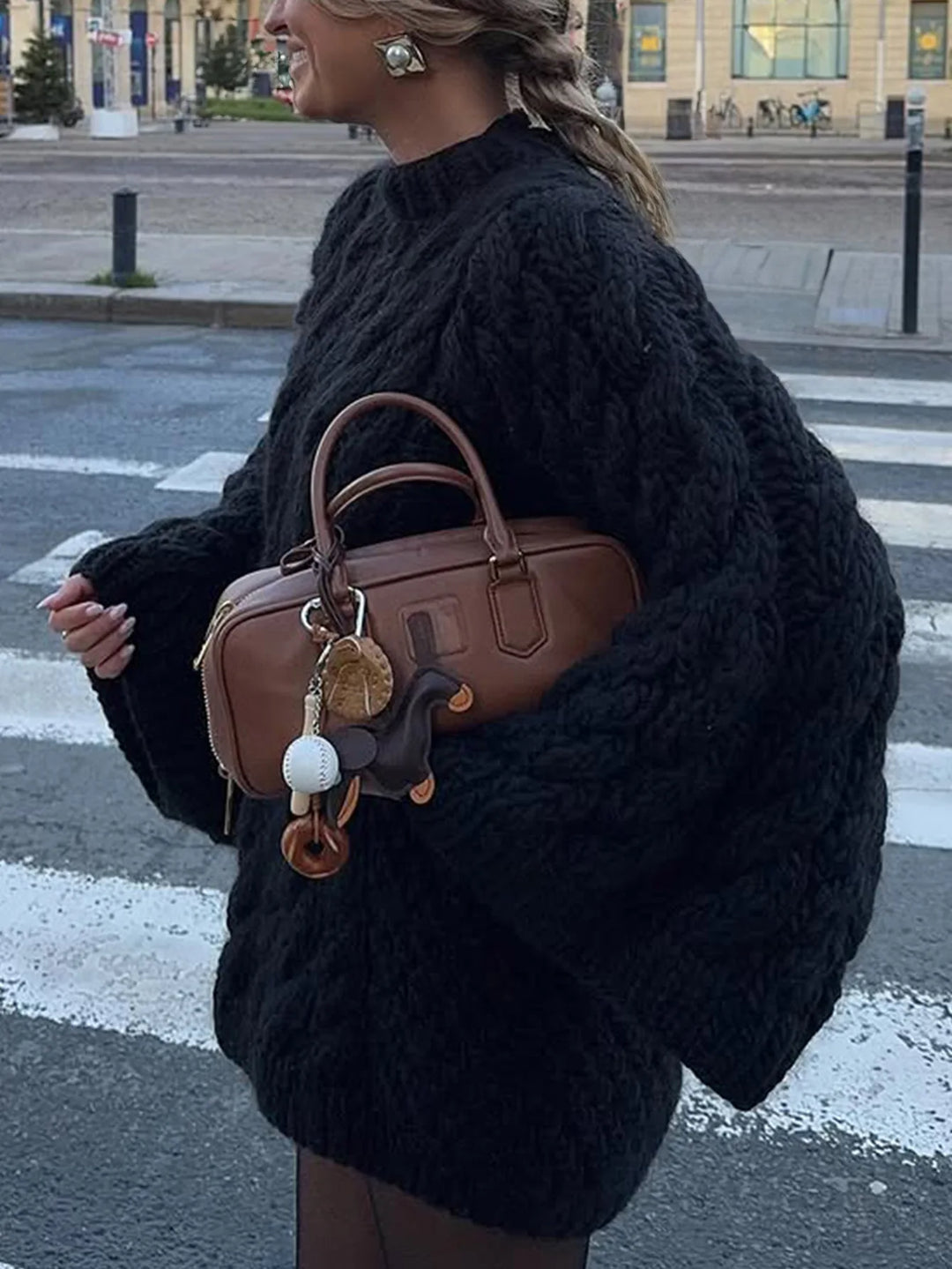 Braided Sweater Dress Elegance & Comfort