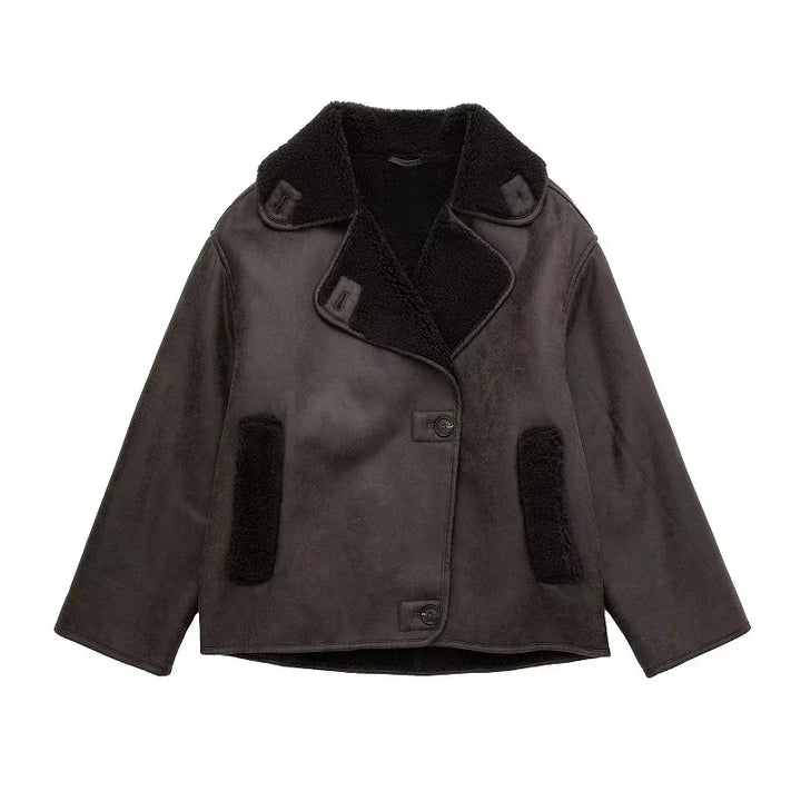 WOMAN 2025 women's thick Faux leather jackets for women