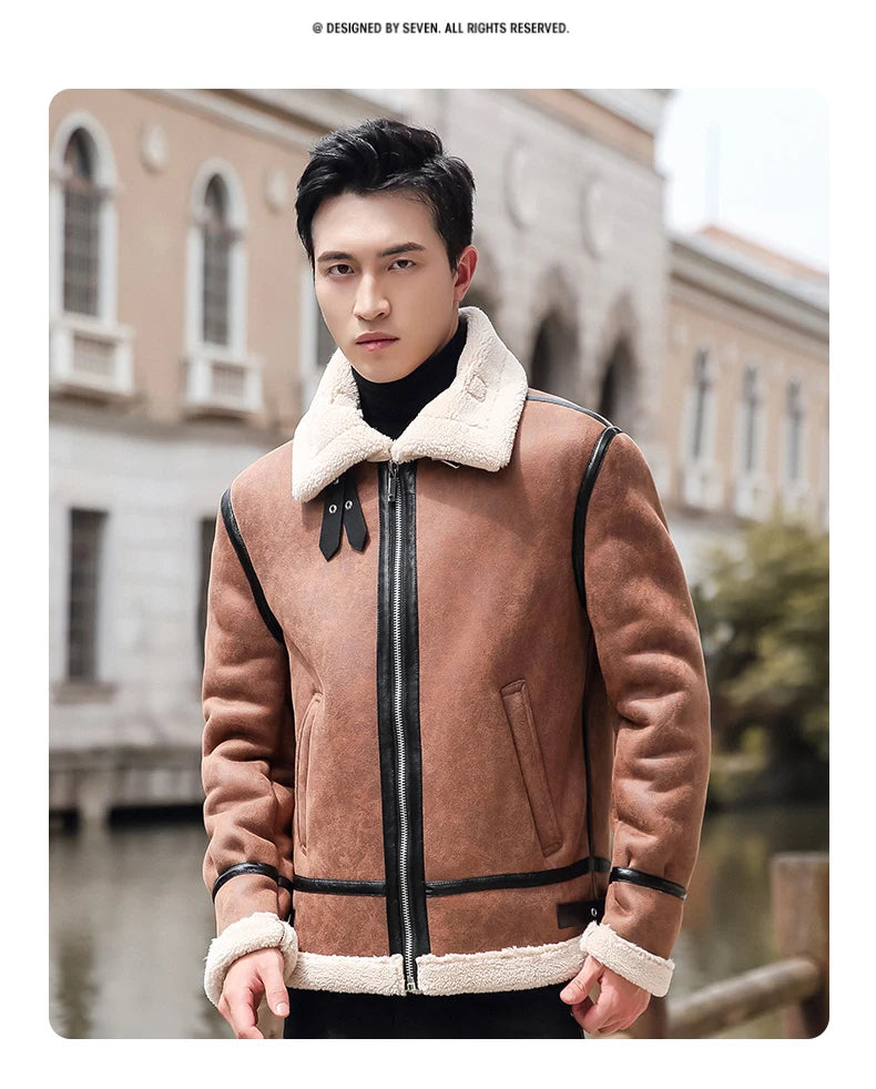 Men's Leather Jacket Iconic Lined Bomber
