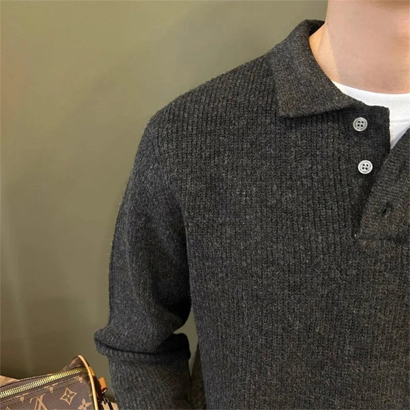 Men's Polo Neck Sweater