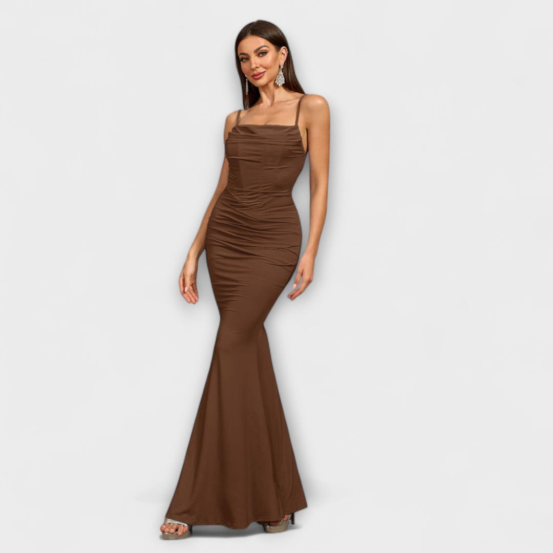 Mode Lumiére™ Callie - Elegant Ruffled Dress