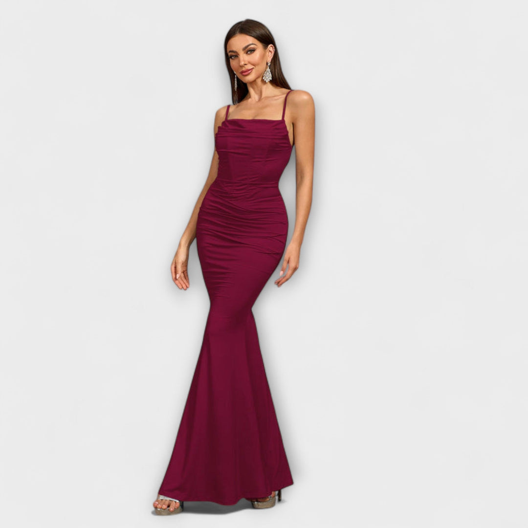 Mode Lumiére™ Callie - Elegant Ruffled Dress