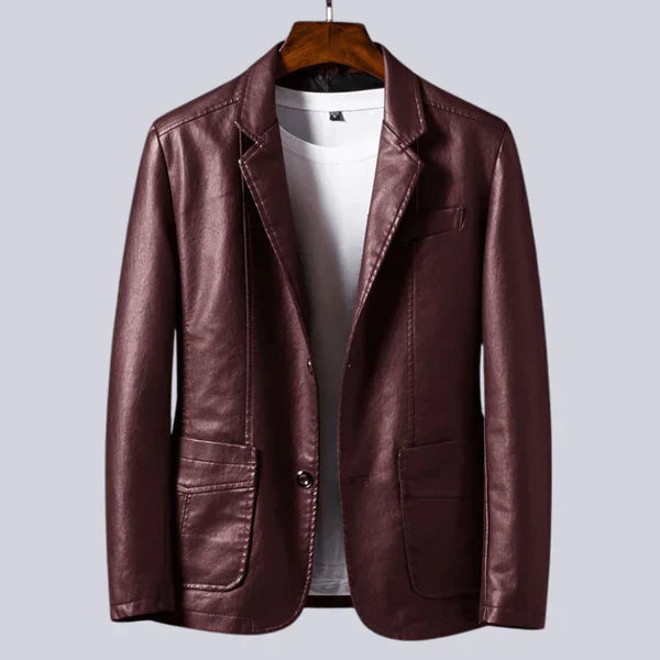 Duval Paris™| Men's Lightweight Leather Jacket with Cotton Lining