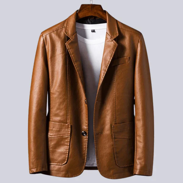 Duval Paris™| Men's Lightweight Leather Jacket with Cotton Lining