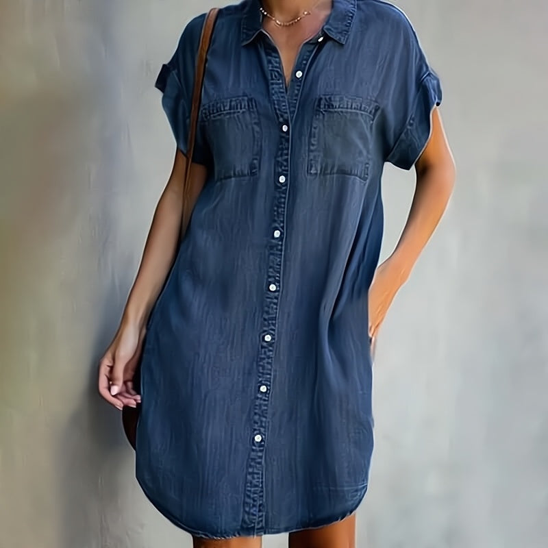 Helen - Denim Shirt Dress