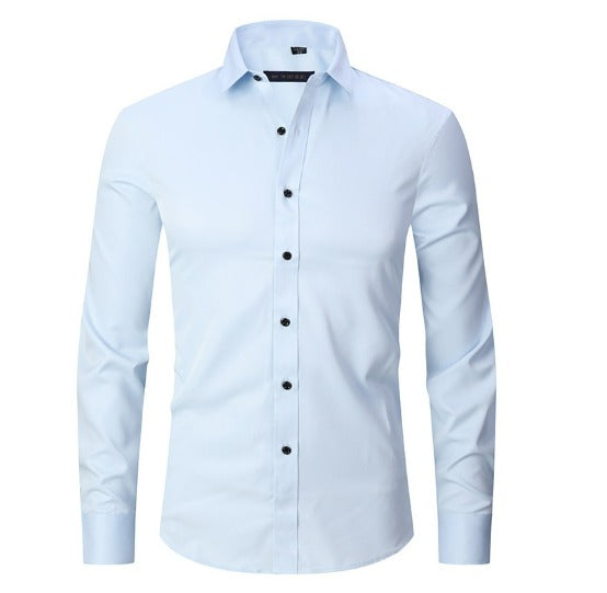 High-stretch, wrinkle-free shirt