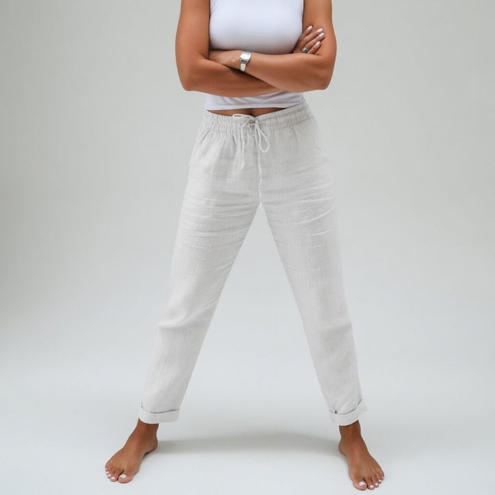 Albertine™ — 100% Cotton Flowy Pants Natural Comfort