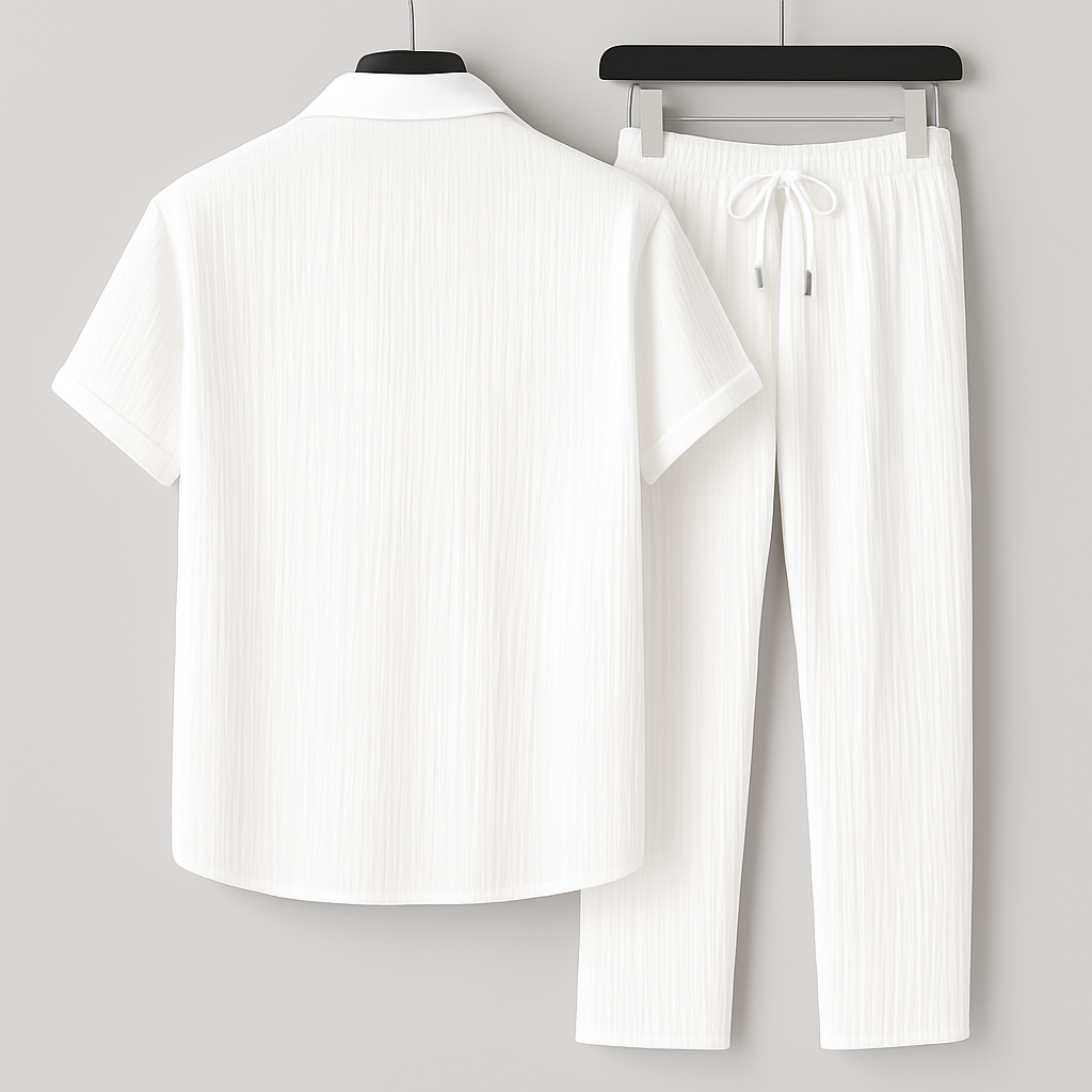 Mode Lumiere™| White Luxe PureEase Summer Co-ord Set