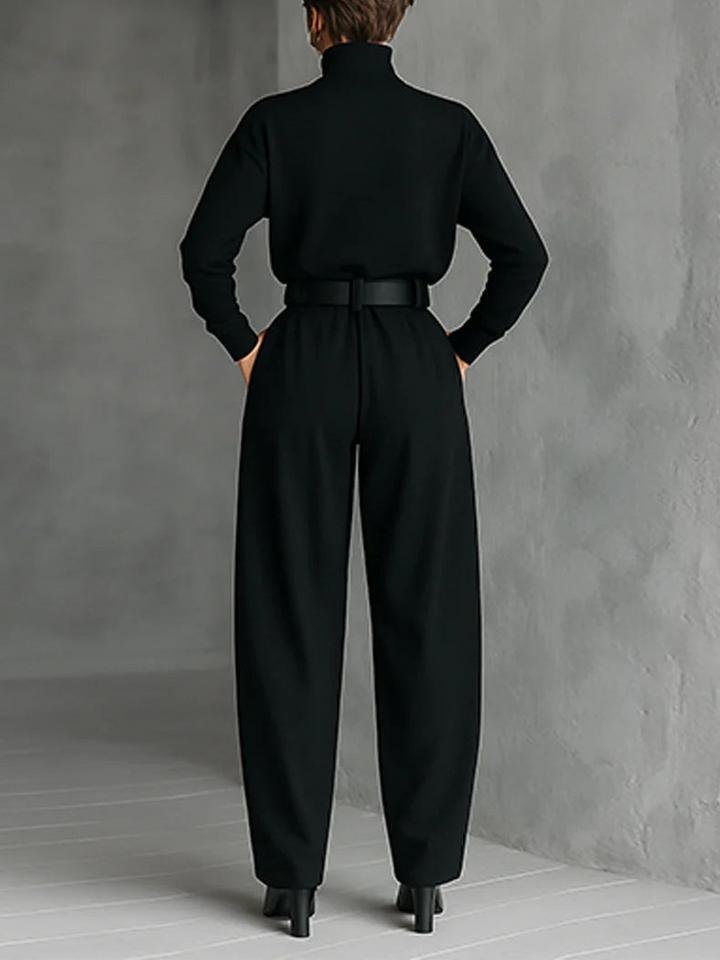 Jessica™ Elegant Set: Chic Top and Straight-Leg Trousers