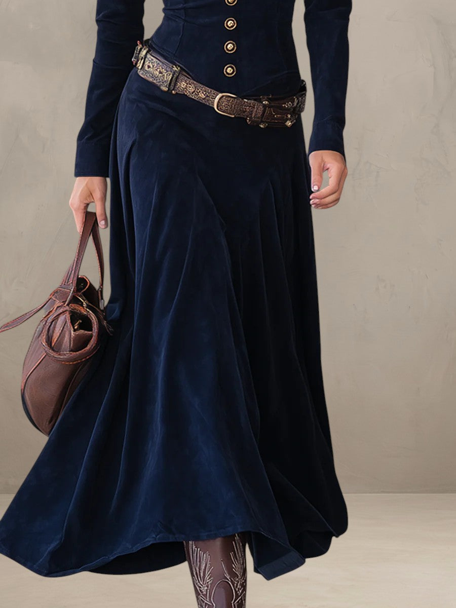 Light Mode | SUEDE MIDI DRESS