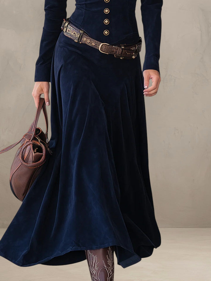 Light Mode | SUEDE MIDI DRESS