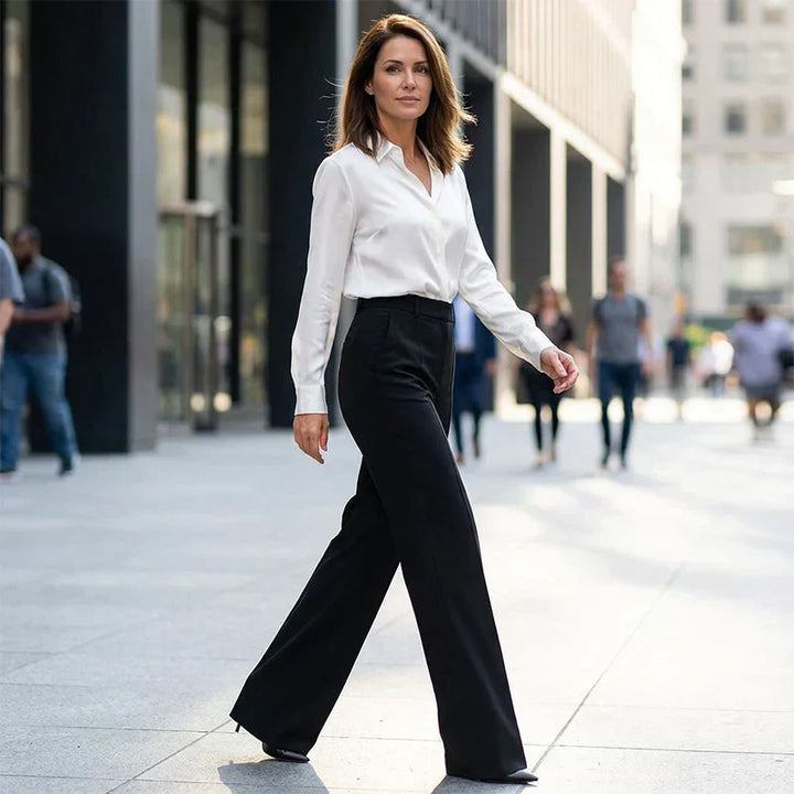 Light Mode | Flattering high-waisted trousers
