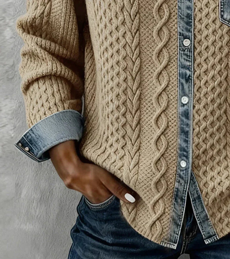 Nora | Patchwork Knit Top