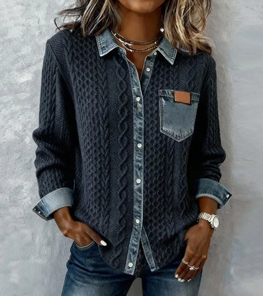 Nora | Patchwork Knit Top