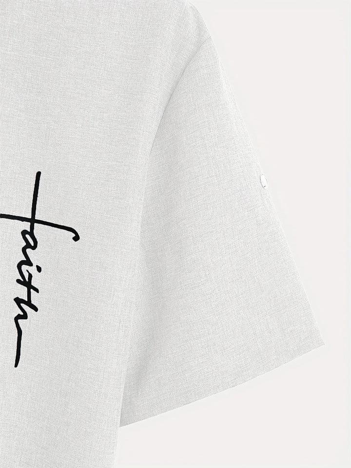 Light Mode | Stylish short-sleeve stand-collar shirt