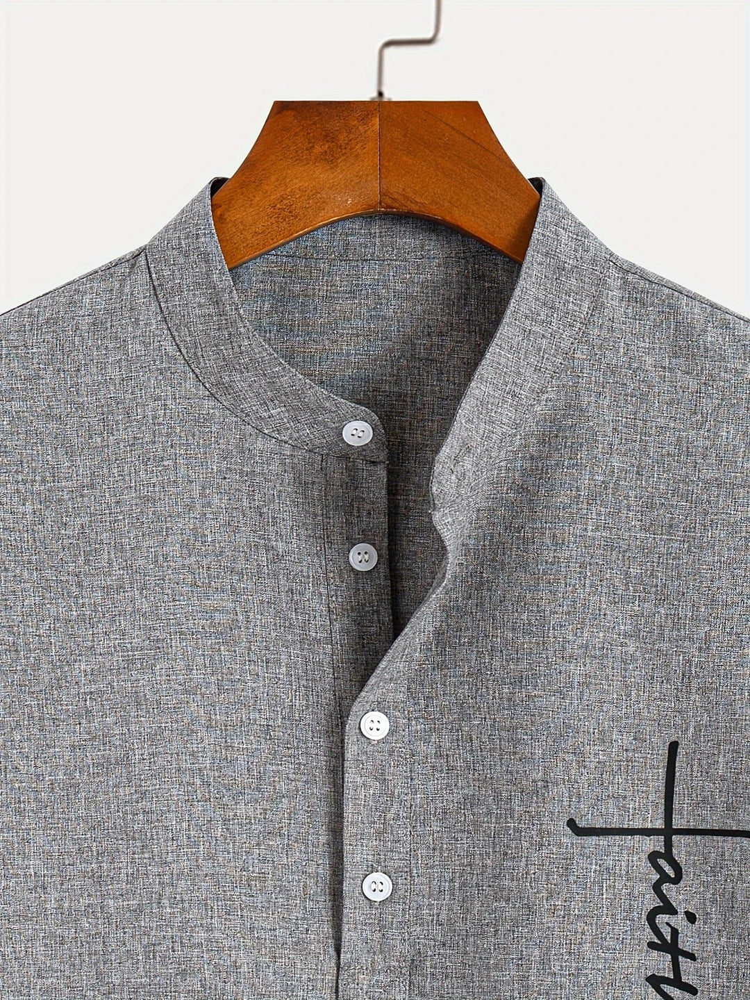 Light Mode | Stylish short-sleeve stand-collar shirt