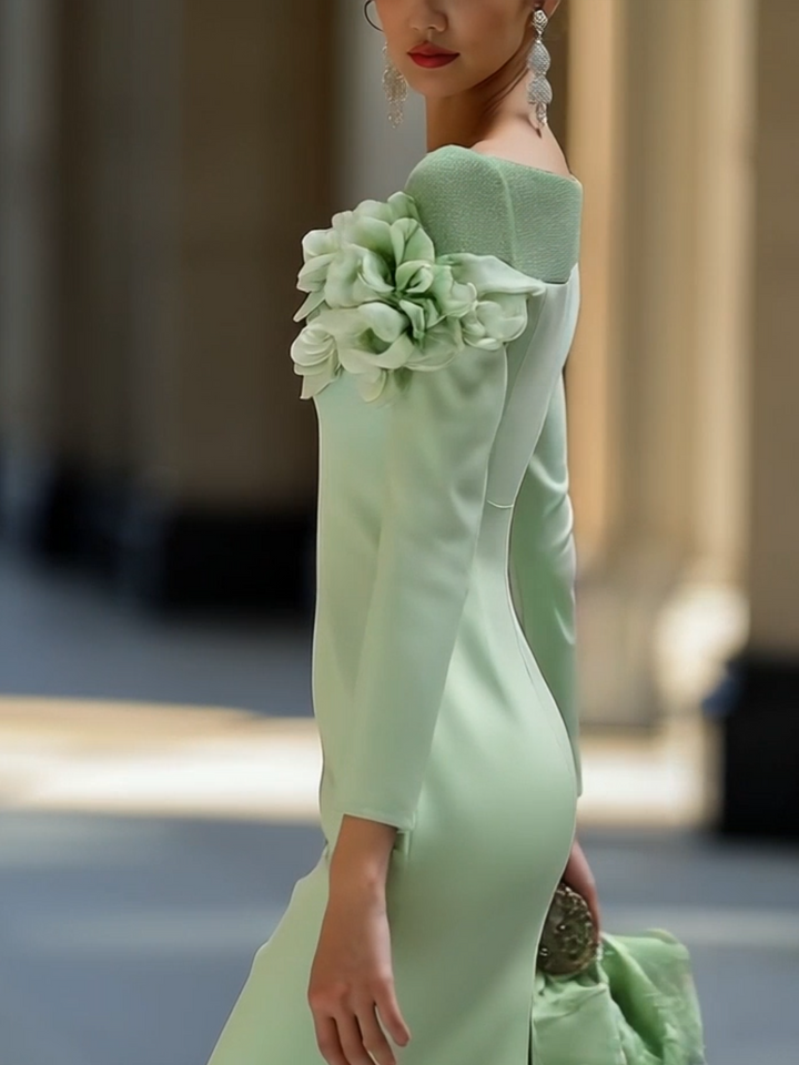Mode Lumiére™| LUXURY OFF-THE-SHOULDER DRESS