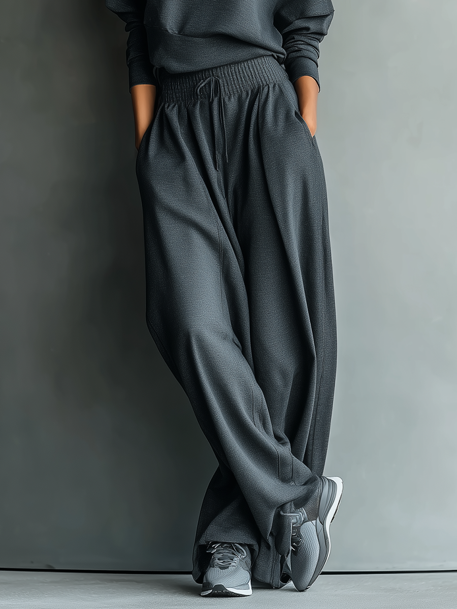 Emma | Knitted Roll Neck Wide Leg Trousers Set