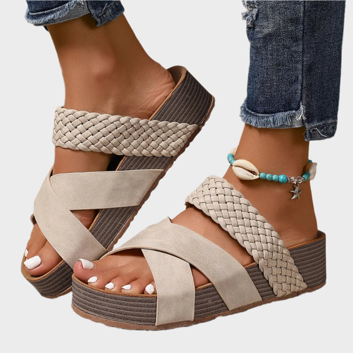 Mode Lumiére™ Orthopedic Platform Sandals with Style