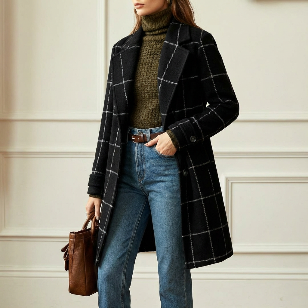 Arvae – Elegant checked coat