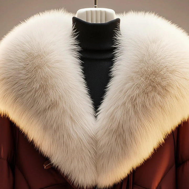 Willow - Padded Coat with Fur Collar