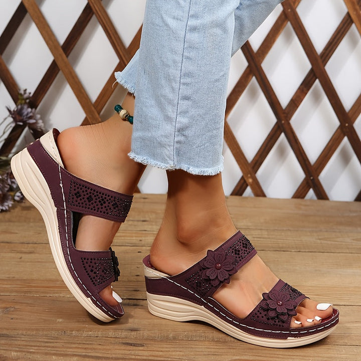 Mode Lumiére™| Rosalie Comfortable Wedge Sandals