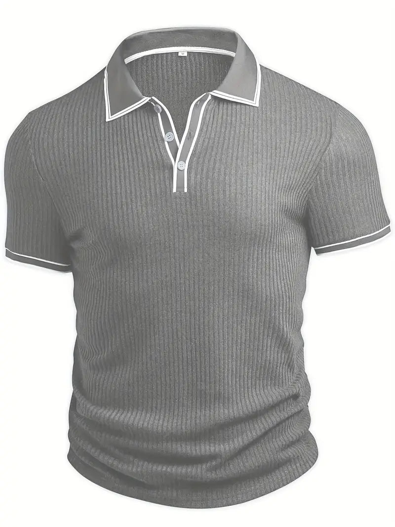 Mode Lumiére™| Elegant short-sleeved polo shirt