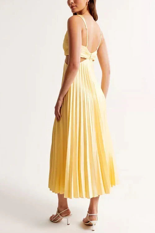 Rhiannon - High-waist V-neck maxi dress
