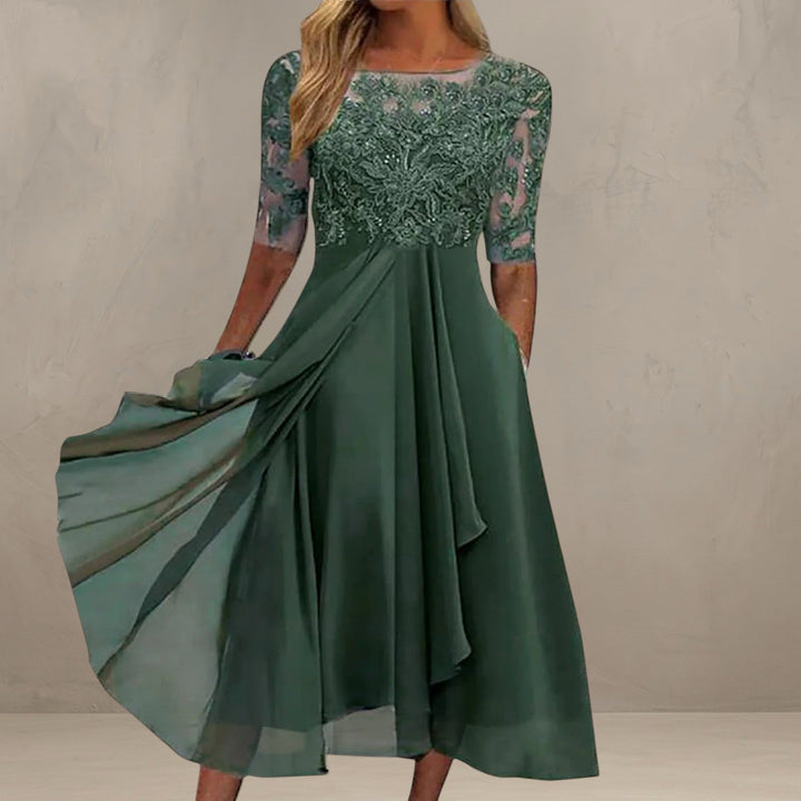 Light Mode | ELEGANT LACE MIDI DRESS